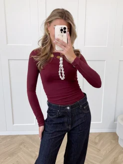Basic Top Elise bordeaux