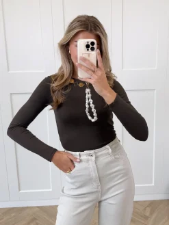 Basic Top Elise bruin