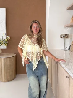 Bella Lace Top geel
