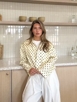 Bente polkadots jacket butter yellow