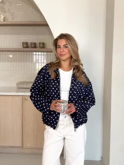 Bente polkadots jacket navi
