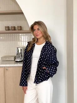 Bente polkadots jacket navi