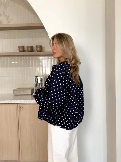 Bente polkadots jacket navi