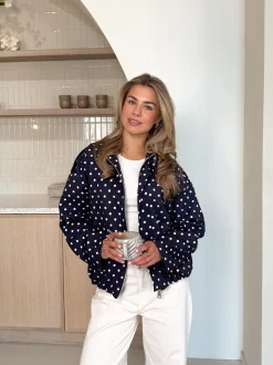 Bente polkadots jacket navi