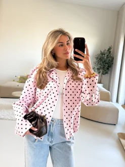 Bente polkadots jacket roze