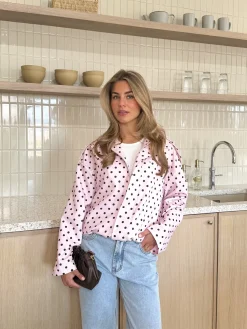 Bente polkadots jacket roze