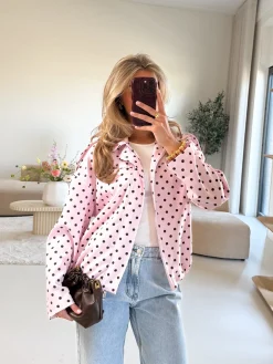 Bente polkadots jacket roze