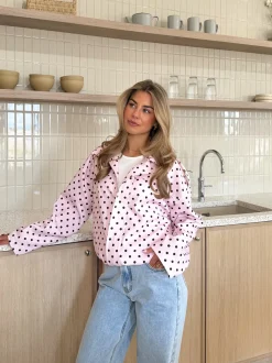 Bente polkadots jacket roze