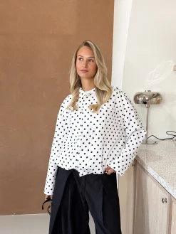 Bente polkadots jacket wit