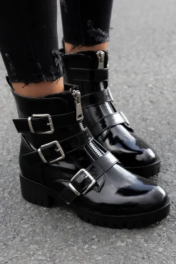 Biker boots lak