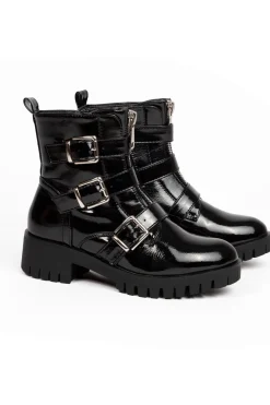 Biker boots lak