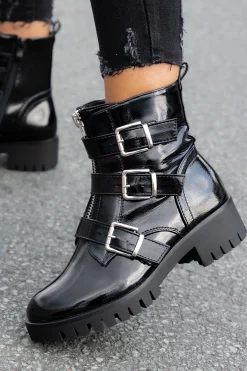 Biker boots lak