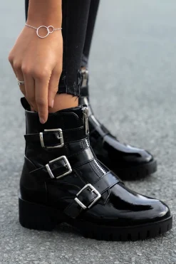 Biker boots lak
