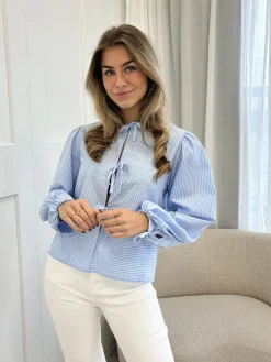 Blouse Aimee striped blauw