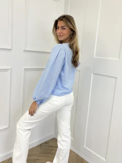 Blouse Aimee striped blauw