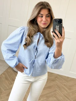 Blouse Aimee striped blauw