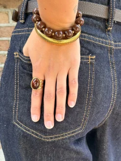 Bruine kralen armband