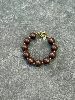 Bruine kralen armband