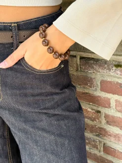 Bruine kralen armband