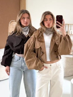 Cato trenchcoat taupe