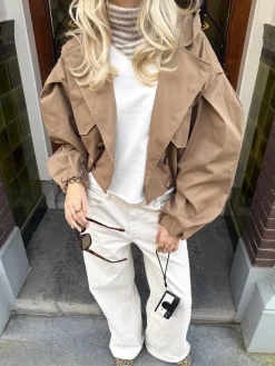 Cato trenchcoat taupe