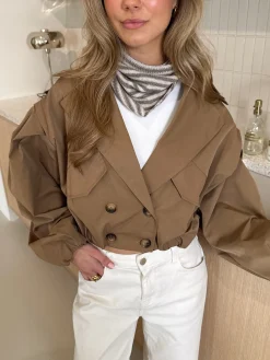 Cato trenchcoat taupe
