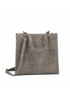 Croco tas beige