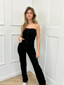 Denim jumpsuit May zwart