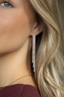 Earring waterfall goud
