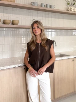Gilet Esra bruin