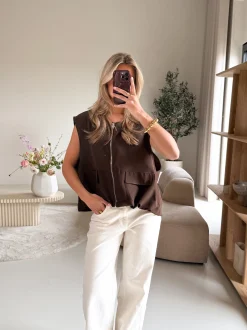 Gilet Esra bruin
