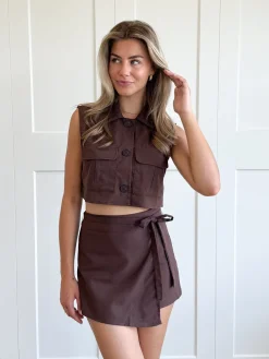 Gilet Sofie bruin