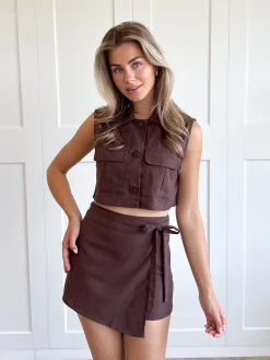 Gilet Sofie bruin