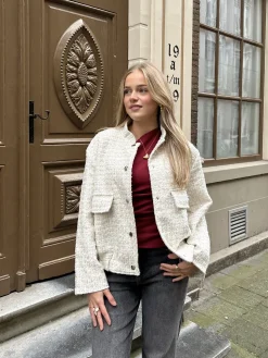Glitter bomb jacket beige