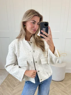 Glitter bomb jacket beige