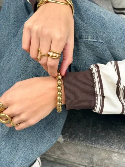 Goudkleurige kralen armband