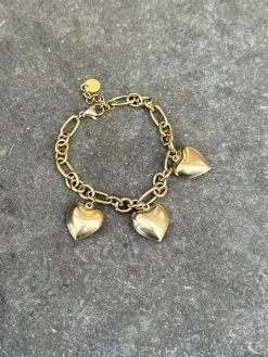 Heart aura armband goud