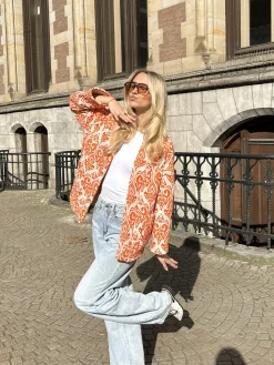 Jas Doortje oranje