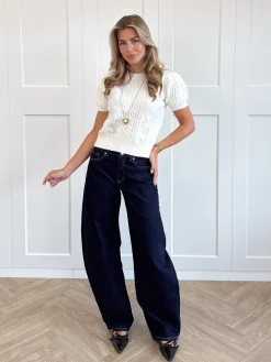Jeans balloon Elina donkerblauw