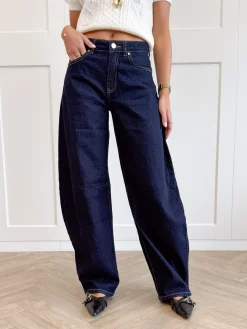 Jeans balloon Elina donkerblauw