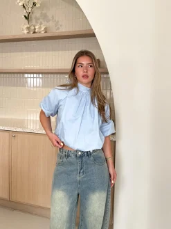 Jess blouse lichtblauw