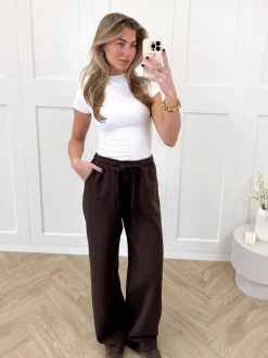 Joggingbroek Melina bruin