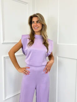 Jumpsuit satin Lily lila