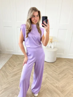 Jumpsuit satin Lily lila