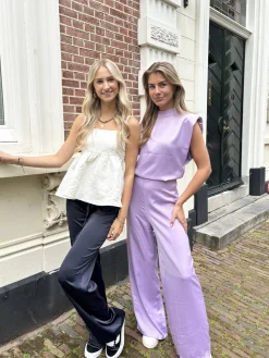 Jumpsuit satin Lily lila