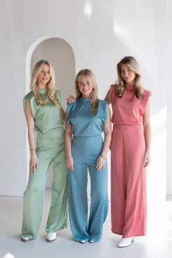 Jumpsuit satin Lily mint