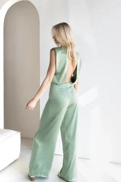 Jumpsuit satin Lily mint