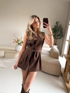 Kaat playsuit bruin