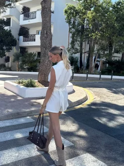 Kaat playsuit wit