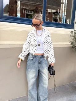Kiki Polkadots jasje wit